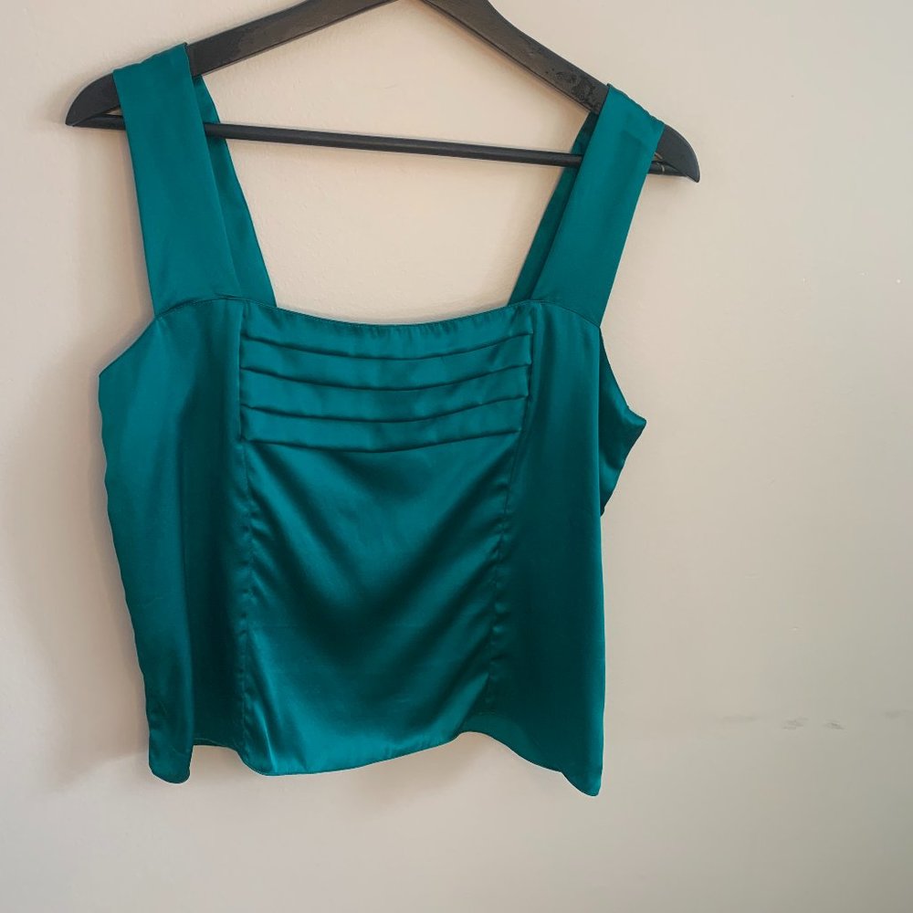 100% Silk Turquoise Camisole